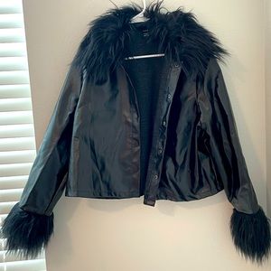 Shein Fur Lined Leather Jacket